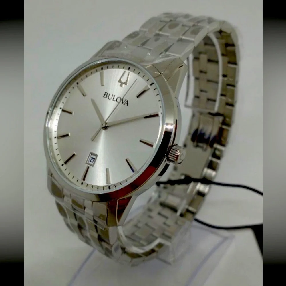 New Bulova Watch Men Qualtz Sutton 96B342 Men’s 40mm Date Works NWT. - Picture 1 of 15